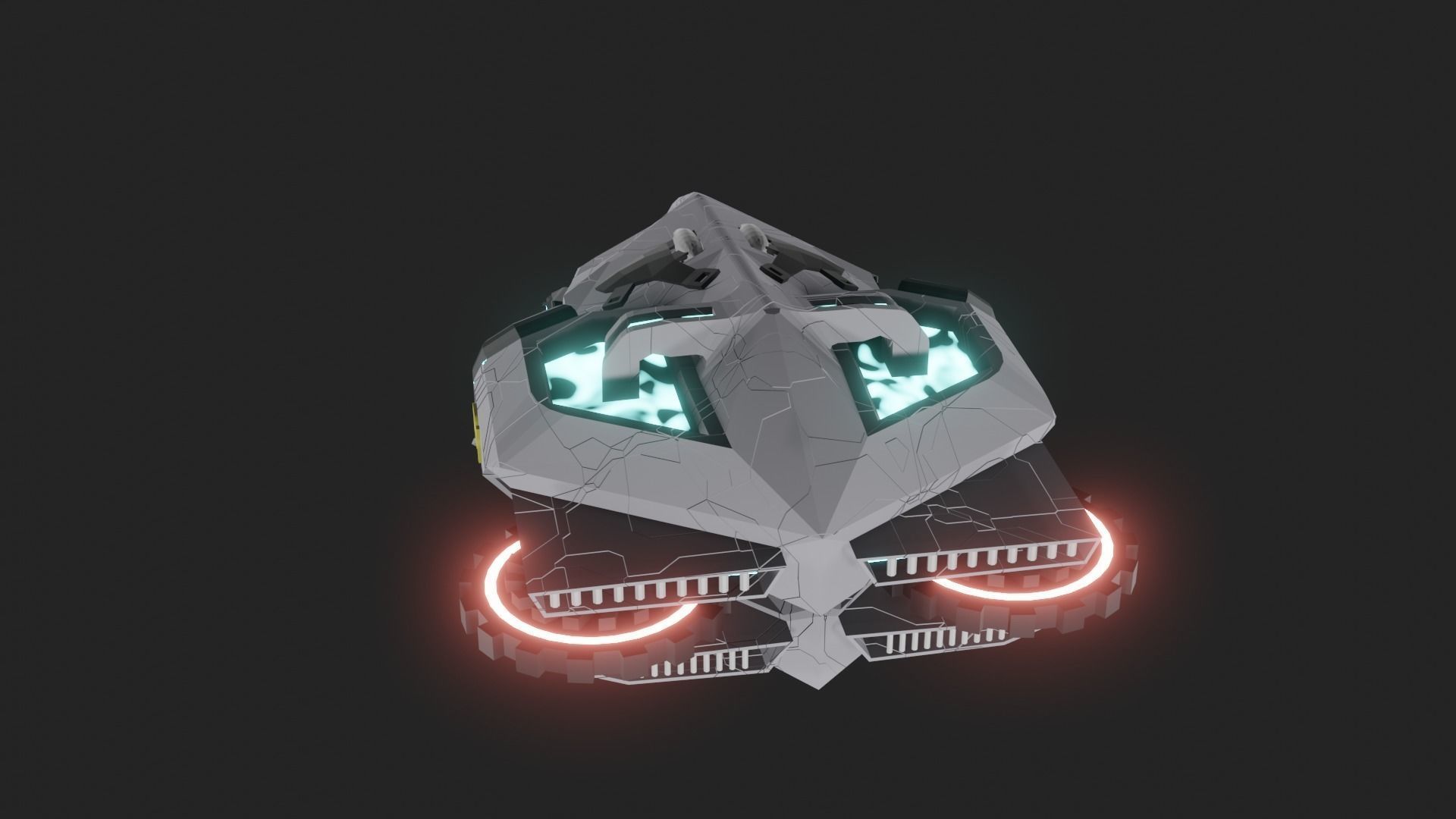 Speed Spaceship V01 Low-poly 3D model_46