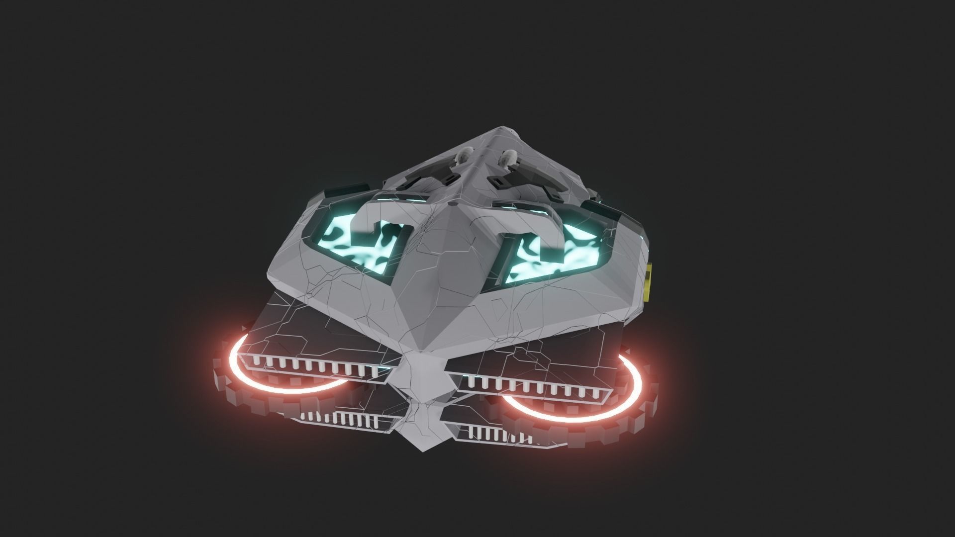 Speed Spaceship V01 Low-poly 3D model_38