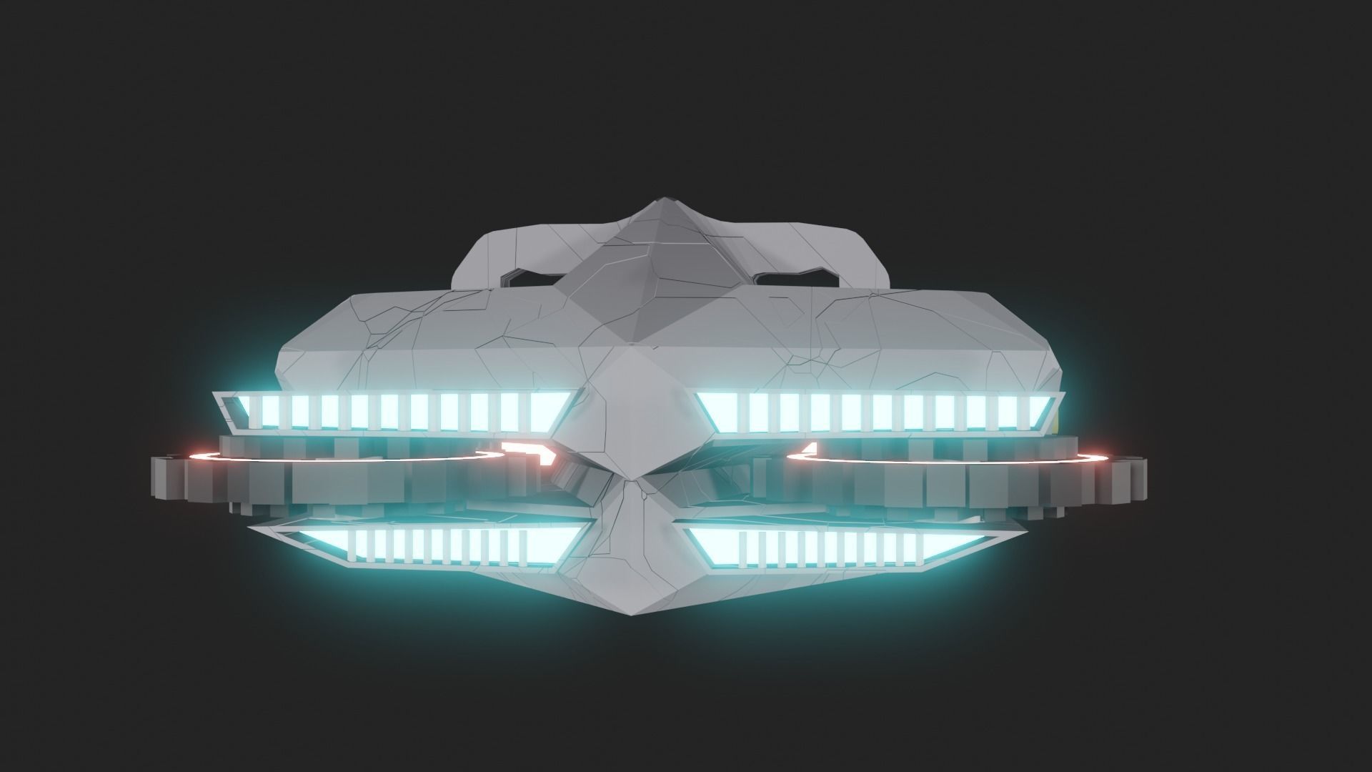 Speed Spaceship V01 Low-poly 3D model_3