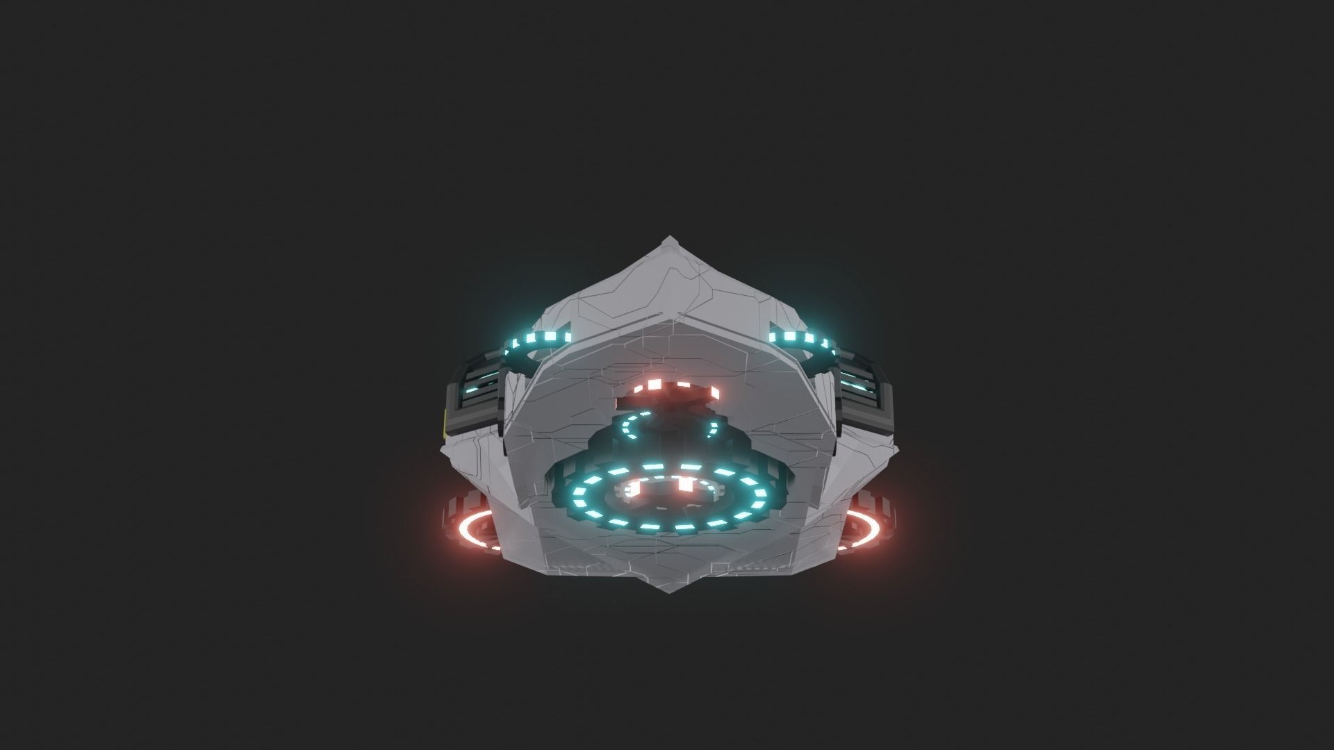 Speed Spaceship V01 Low-poly 3D model_27