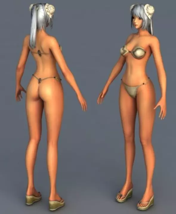 Sexy girl Free 3D model_0