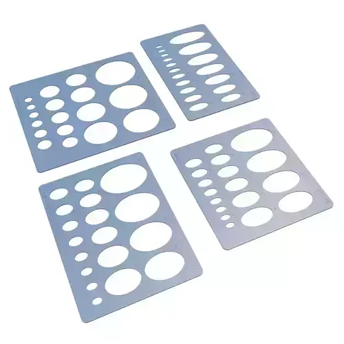 Ellipse Templates - Set of 4 Free 3D print model