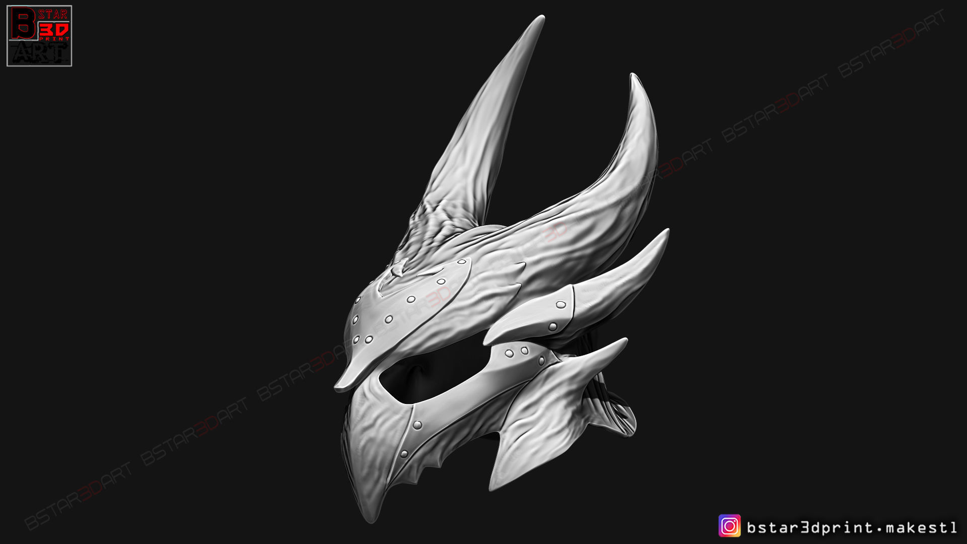 SKYRIM DAEDRIC HELMET -The Elder Scrolls Masks 3D print model_9
