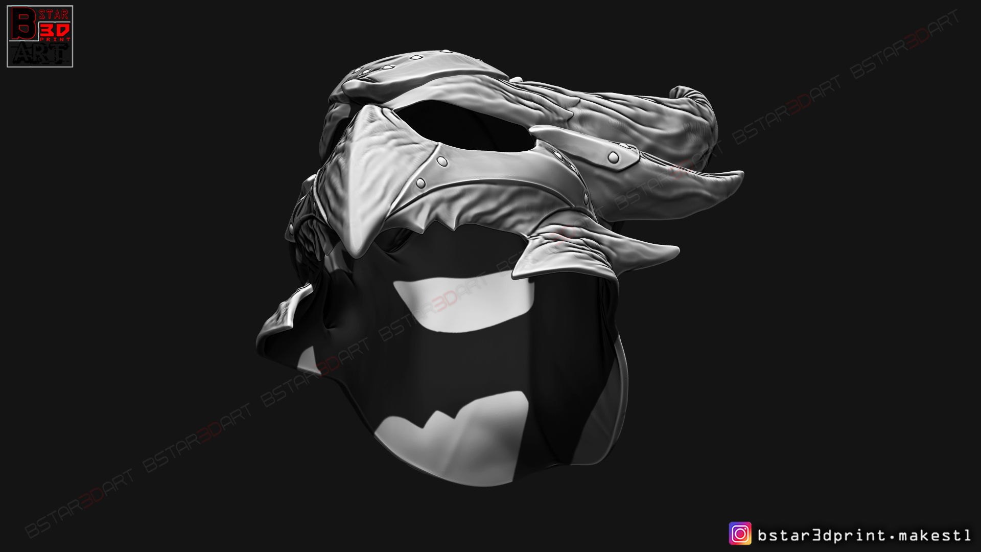 SKYRIM DAEDRIC HELMET -The Elder Scrolls Masks 3D print model_16
