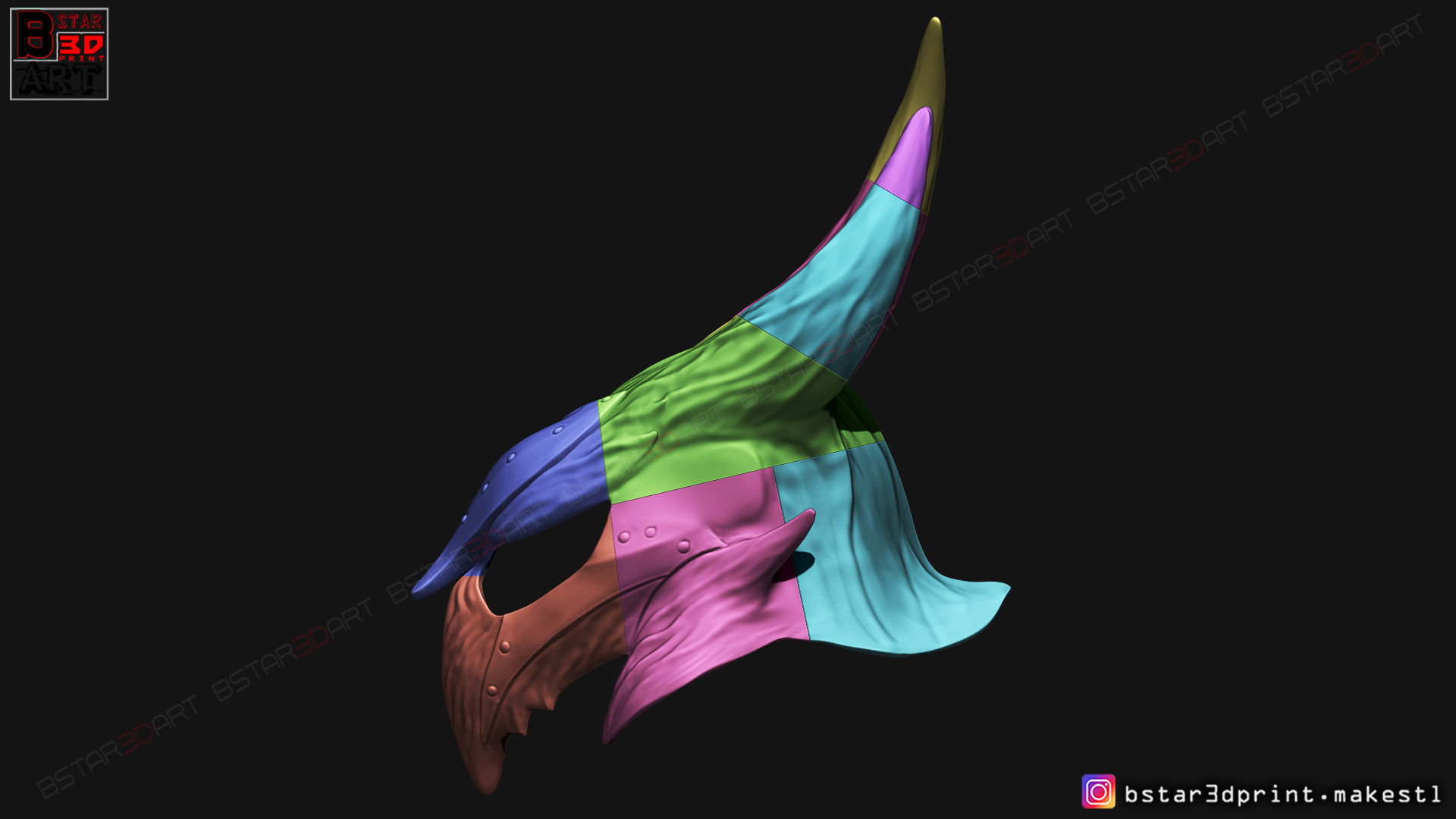 SKYRIM DAEDRIC HELMET -The Elder Scrolls Masks 3D print model_18