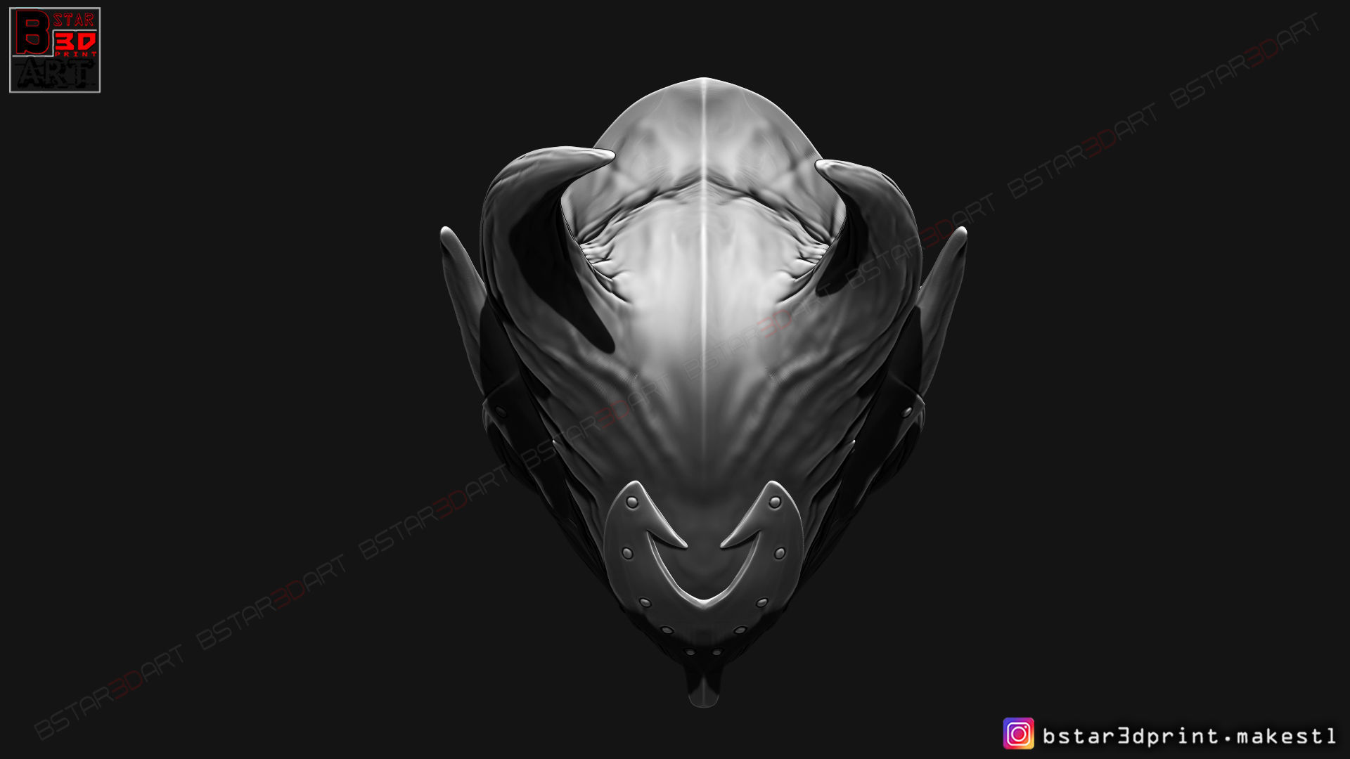 SKYRIM DAEDRIC HELMET -The Elder Scrolls Masks 3D print model_15