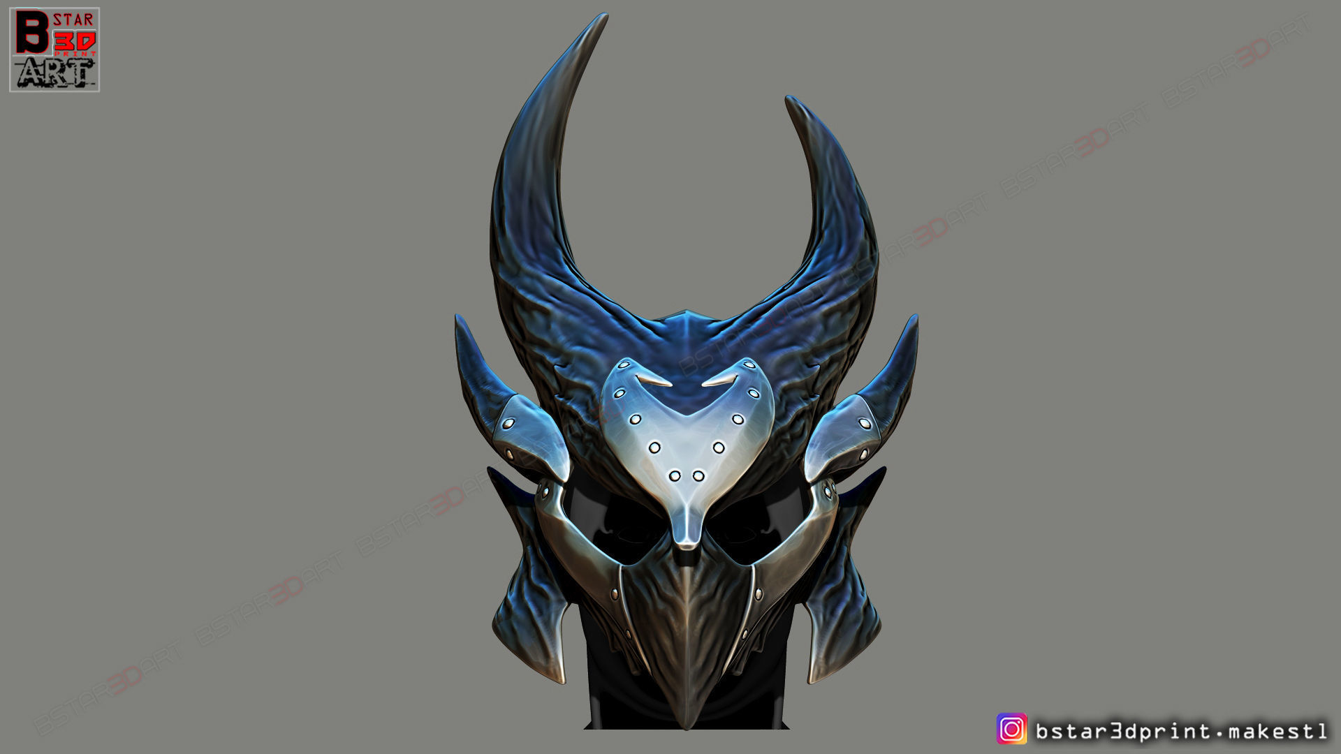 SKYRIM DAEDRIC HELMET -The Elder Scrolls Masks 3D print model_7