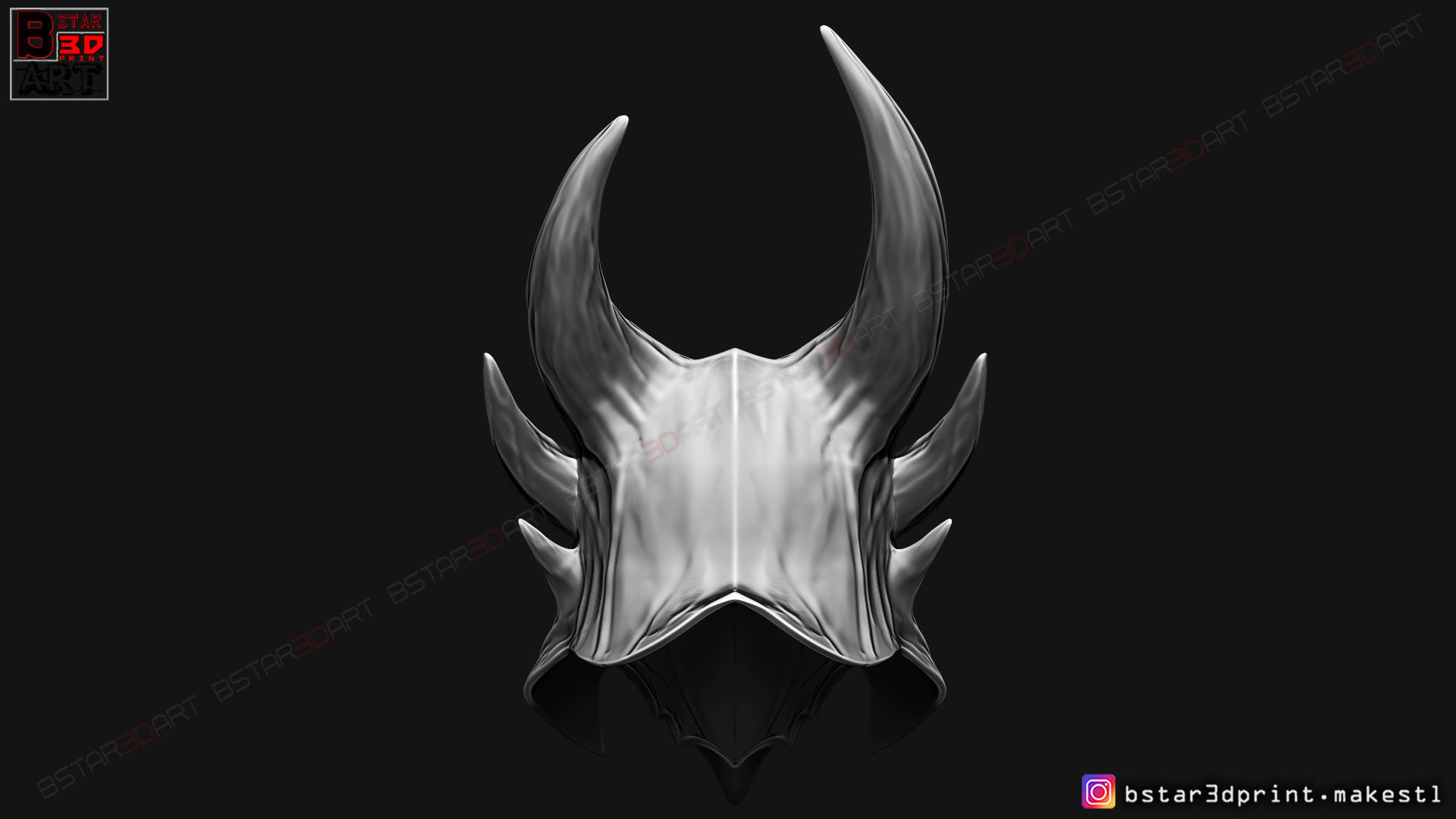 SKYRIM DAEDRIC HELMET -The Elder Scrolls Masks 3D print model_12