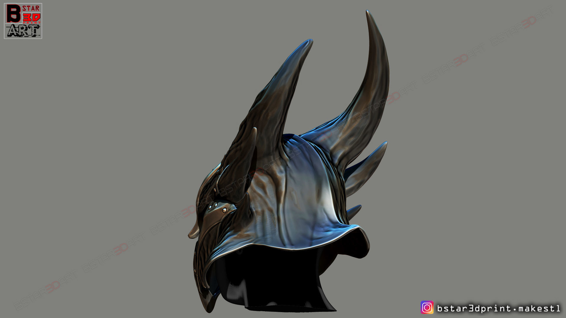 SKYRIM DAEDRIC HELMET -The Elder Scrolls Masks 3D print model_3