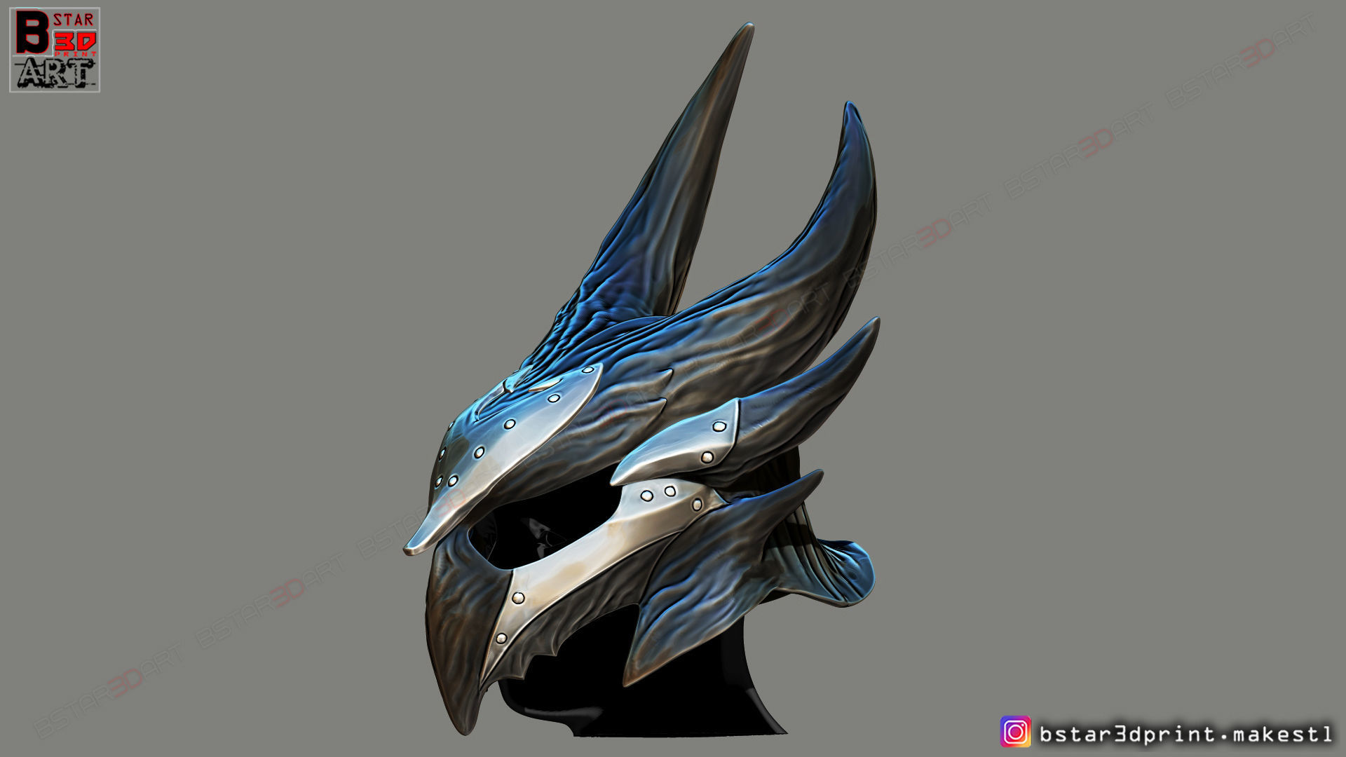 SKYRIM DAEDRIC HELMET -The Elder Scrolls Masks 3D print model_1