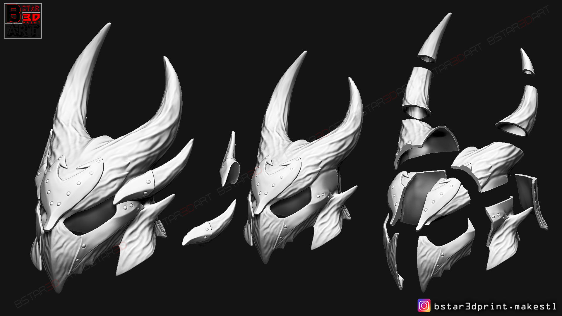 SKYRIM DAEDRIC HELMET -The Elder Scrolls Masks 3D print model_20
