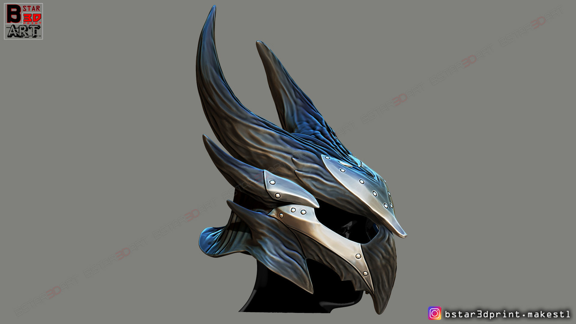 SKYRIM DAEDRIC HELMET -The Elder Scrolls Masks 3D print model_6