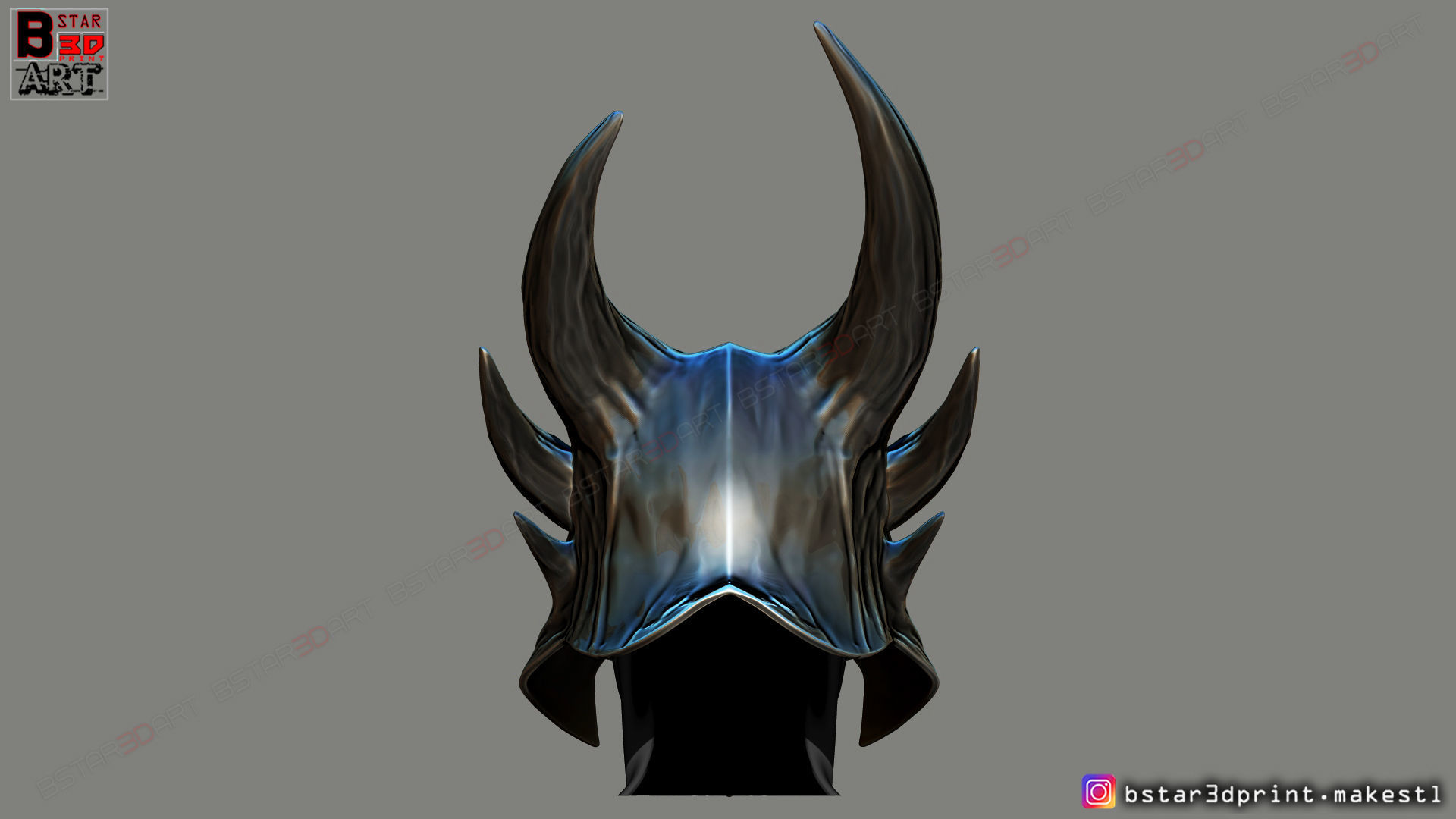 SKYRIM DAEDRIC HELMET -The Elder Scrolls Masks 3D print model_4