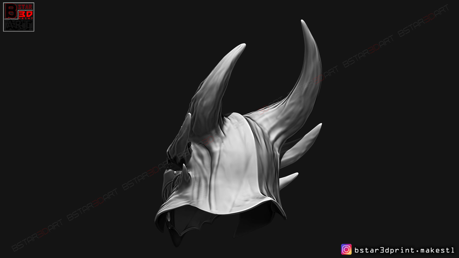 SKYRIM DAEDRIC HELMET -The Elder Scrolls Masks 3D print model_11