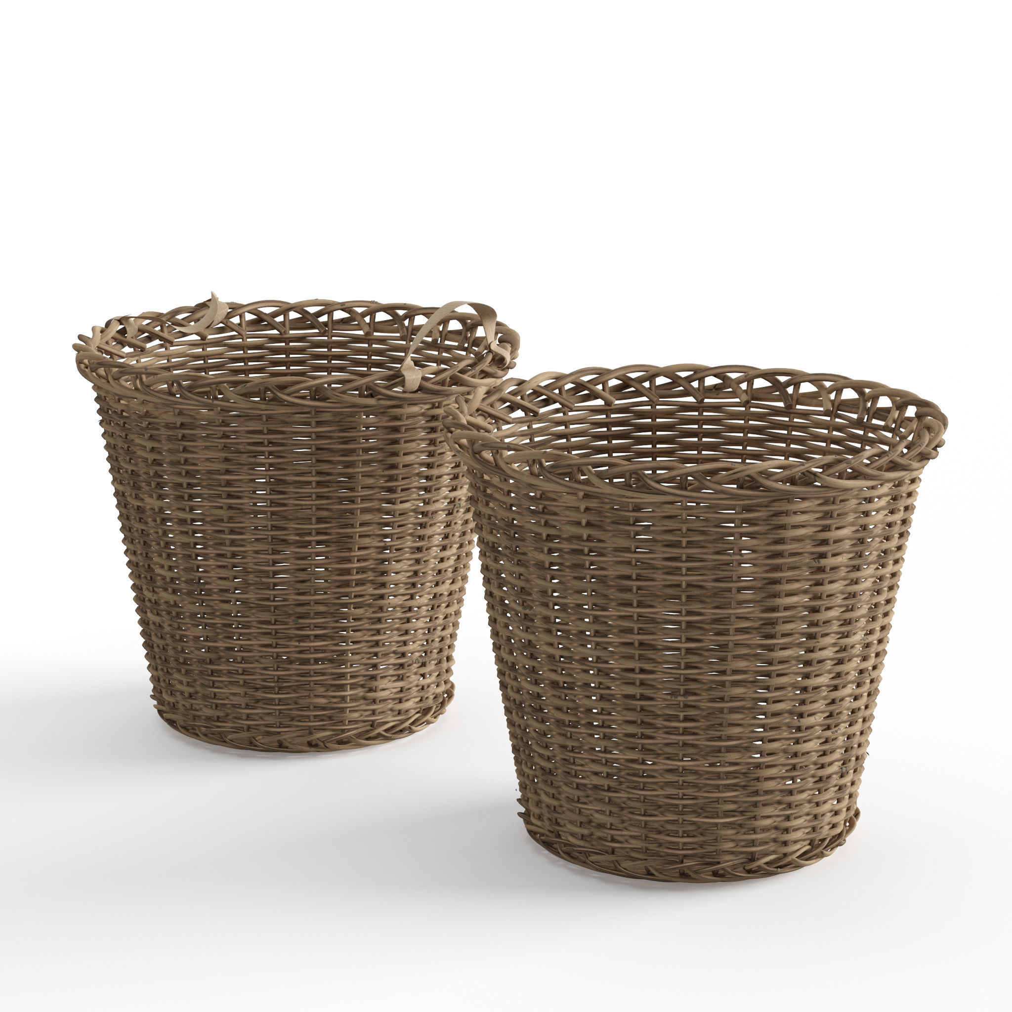 Baskets wicker 3D model_5