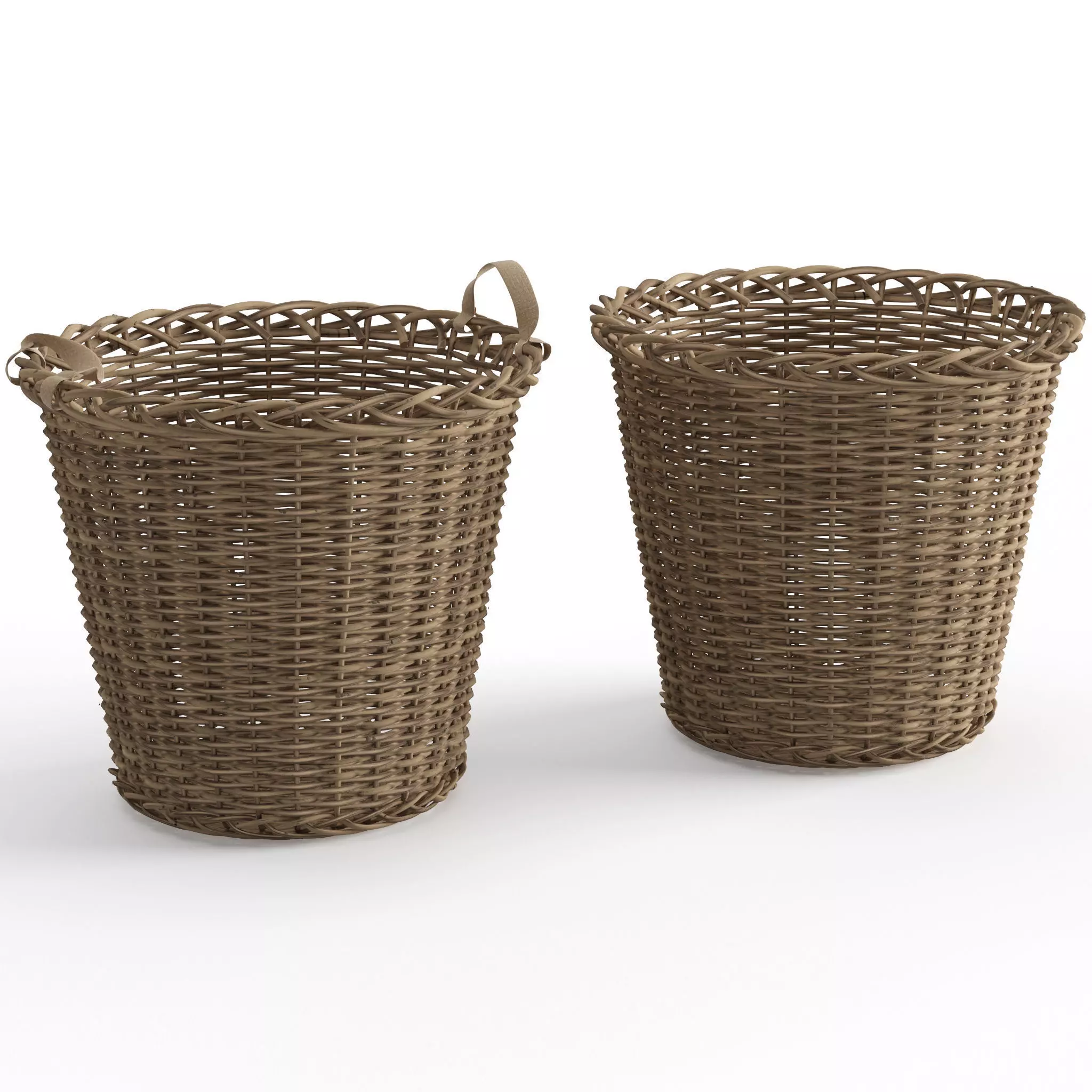 Baskets wicker 3D model_0