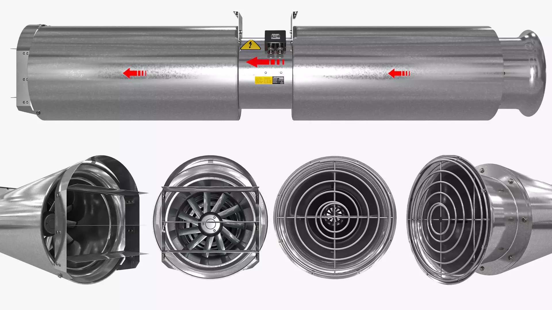 Thrust Jet Fan Low-poly 3D model