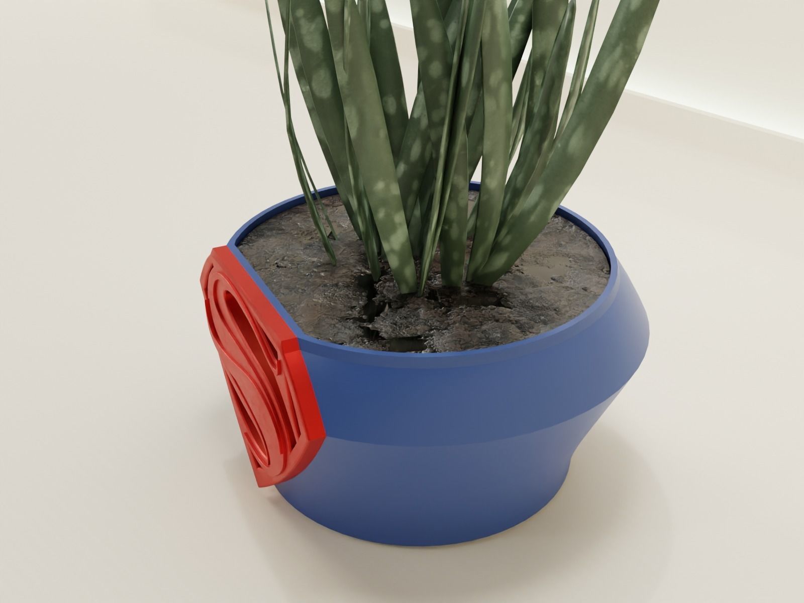 Superman plant pot 69 3D print model_8