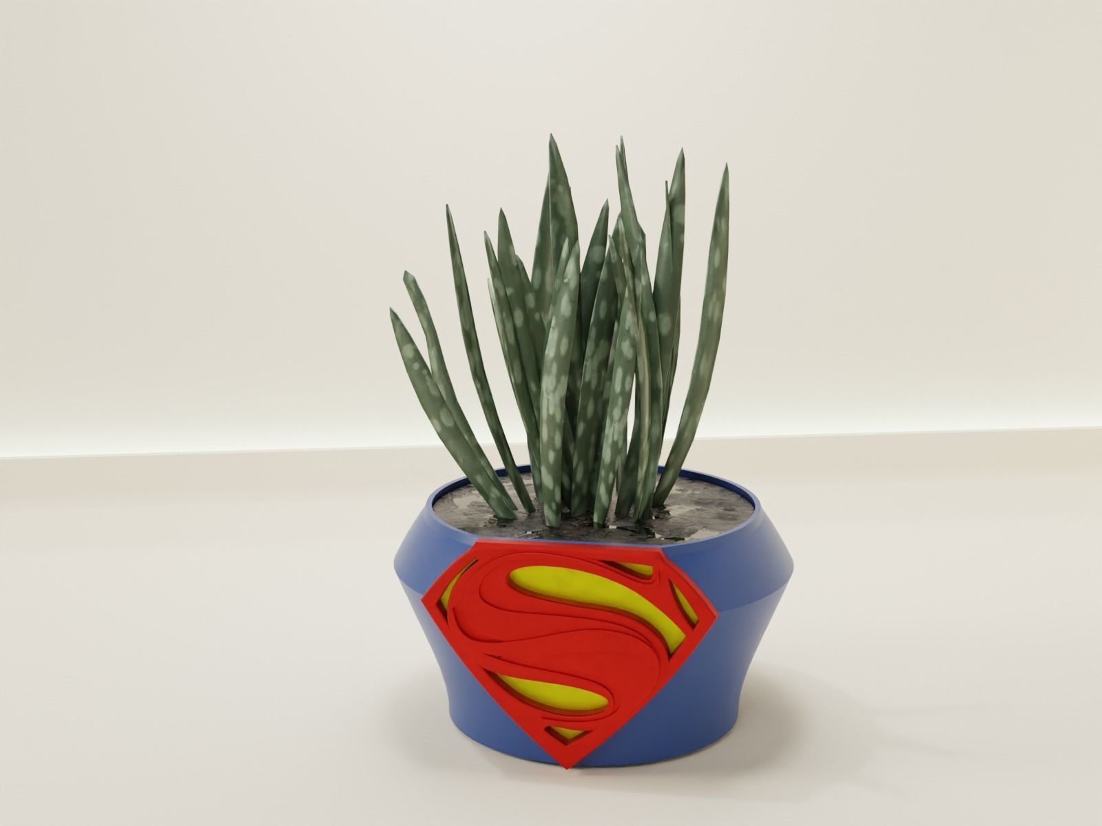 Superman plant pot 69 3D print model_5