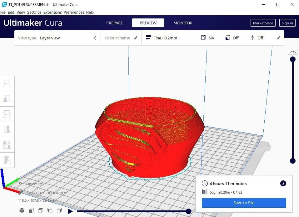 Superman plant pot 69 3D print model_9