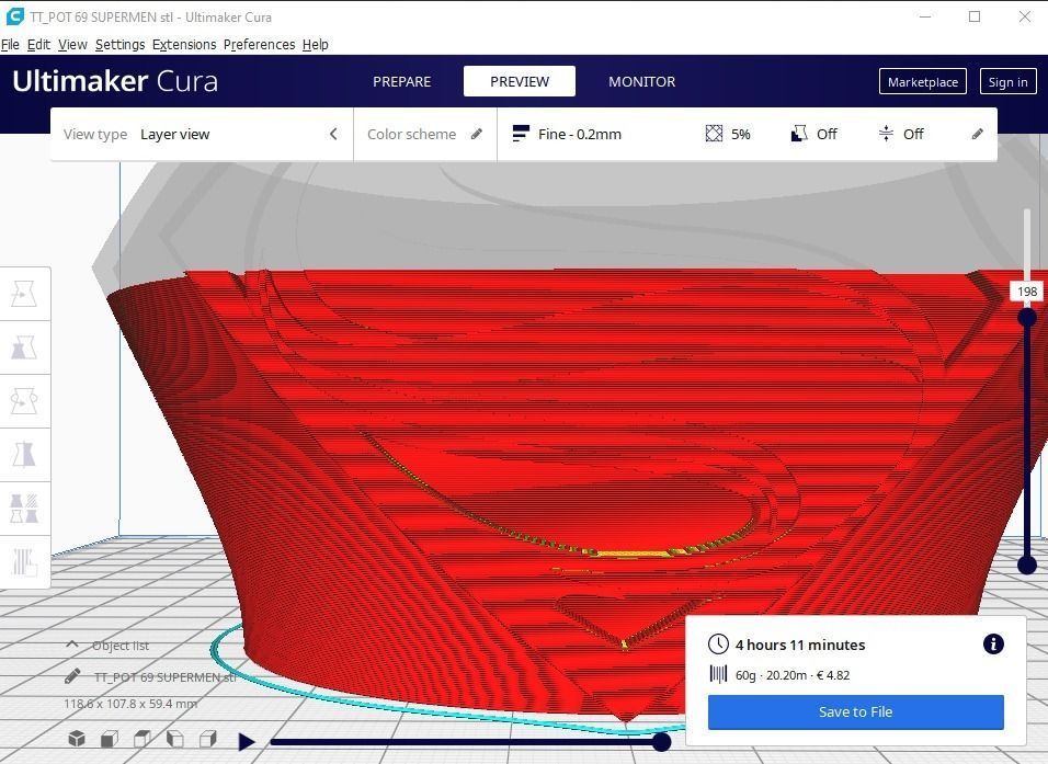 Superman plant pot 69 3D print model_11