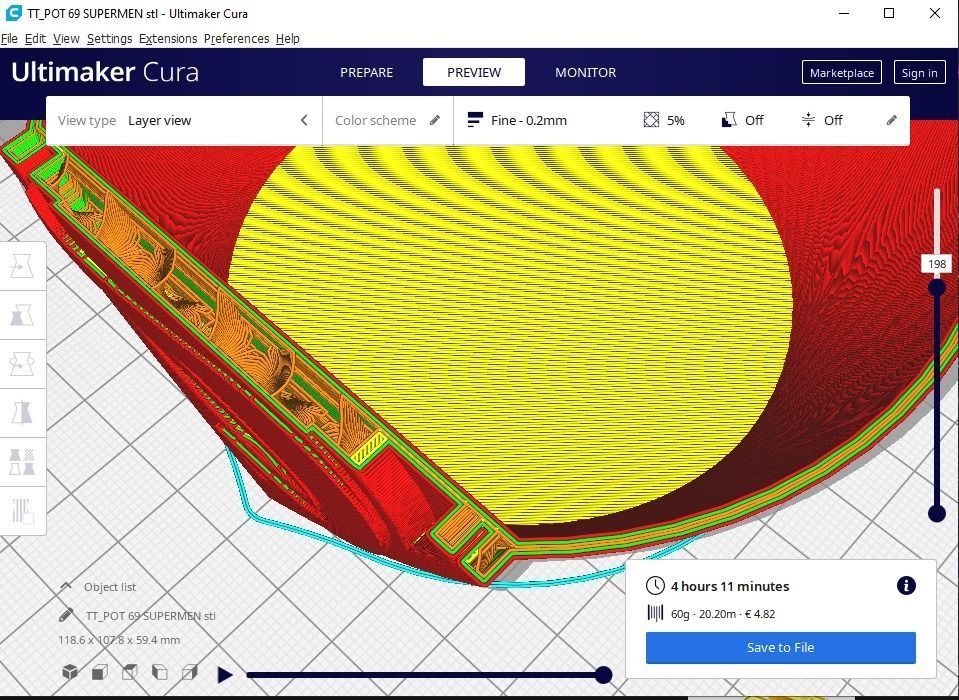 Superman plant pot 69 3D print model_10