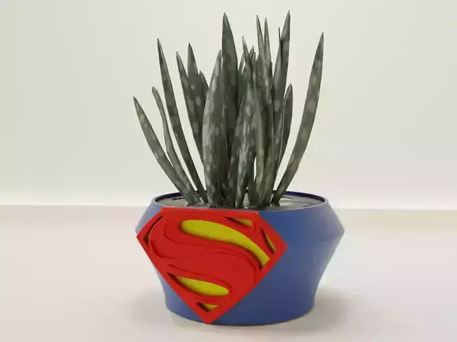 Superman plant pot 69 3D print model