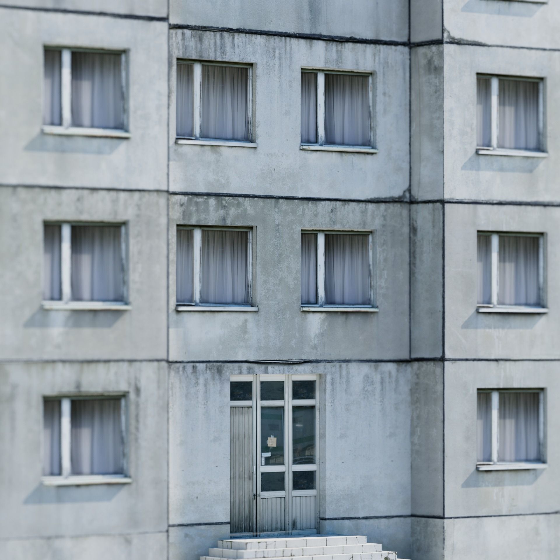 LOW POLY - SOVIET APARTMENT BUILDING 3D model_3