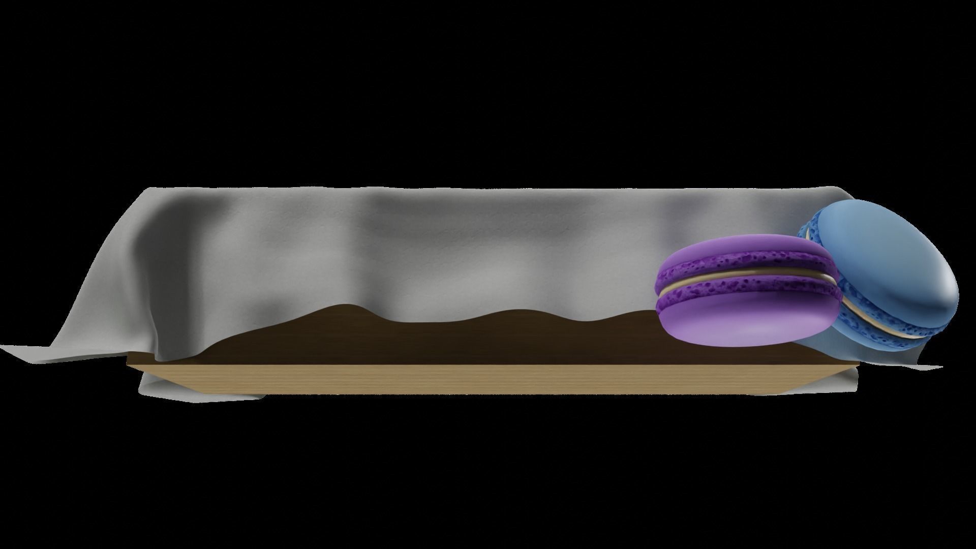 macaroons Low-poly 3D model_45