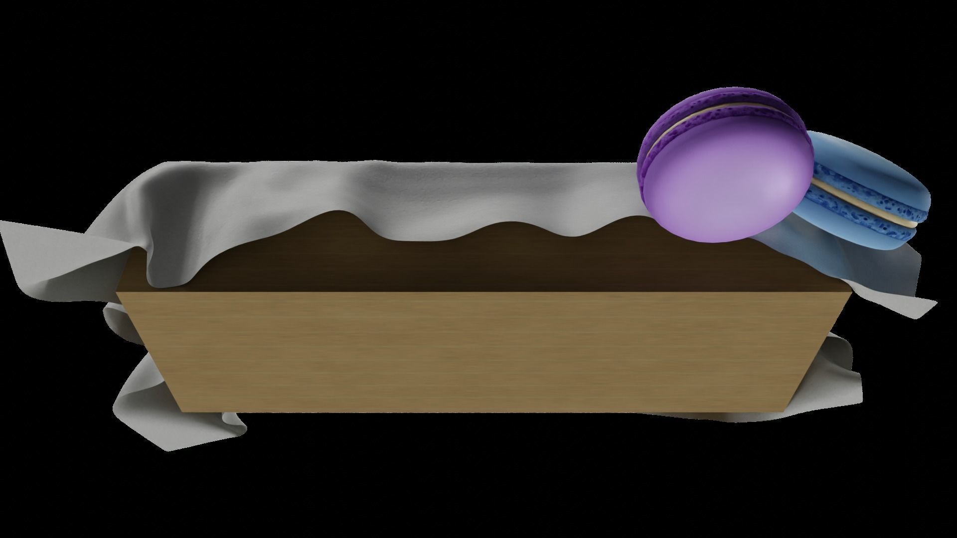 macaroons Low-poly 3D model_43