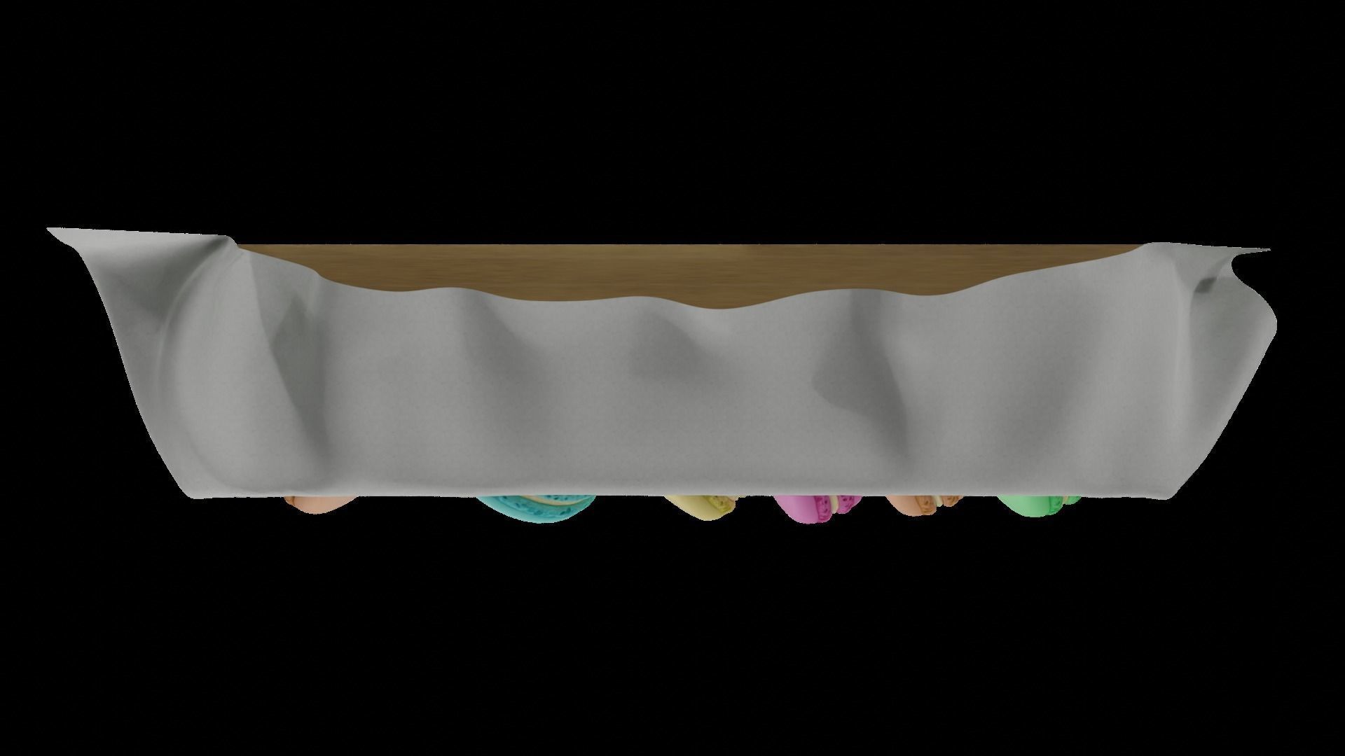 macaroons Low-poly 3D model_36