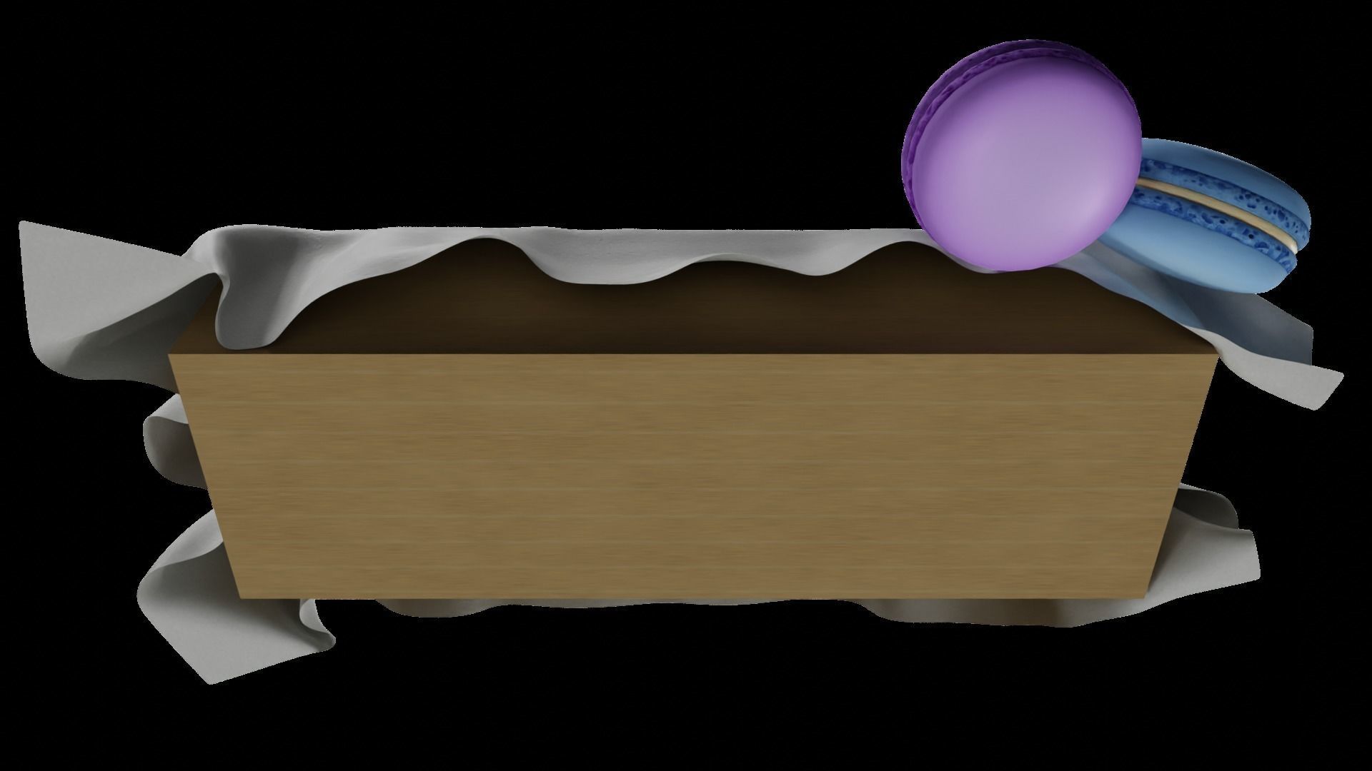 macaroons Low-poly 3D model_42