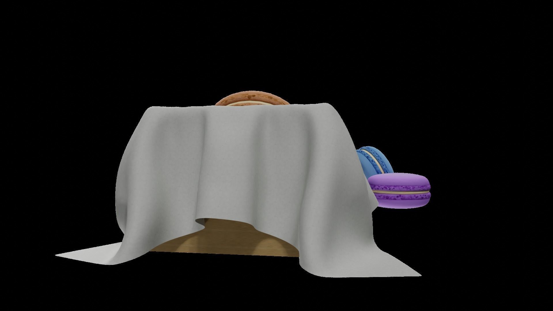 macaroons Low-poly 3D model_17