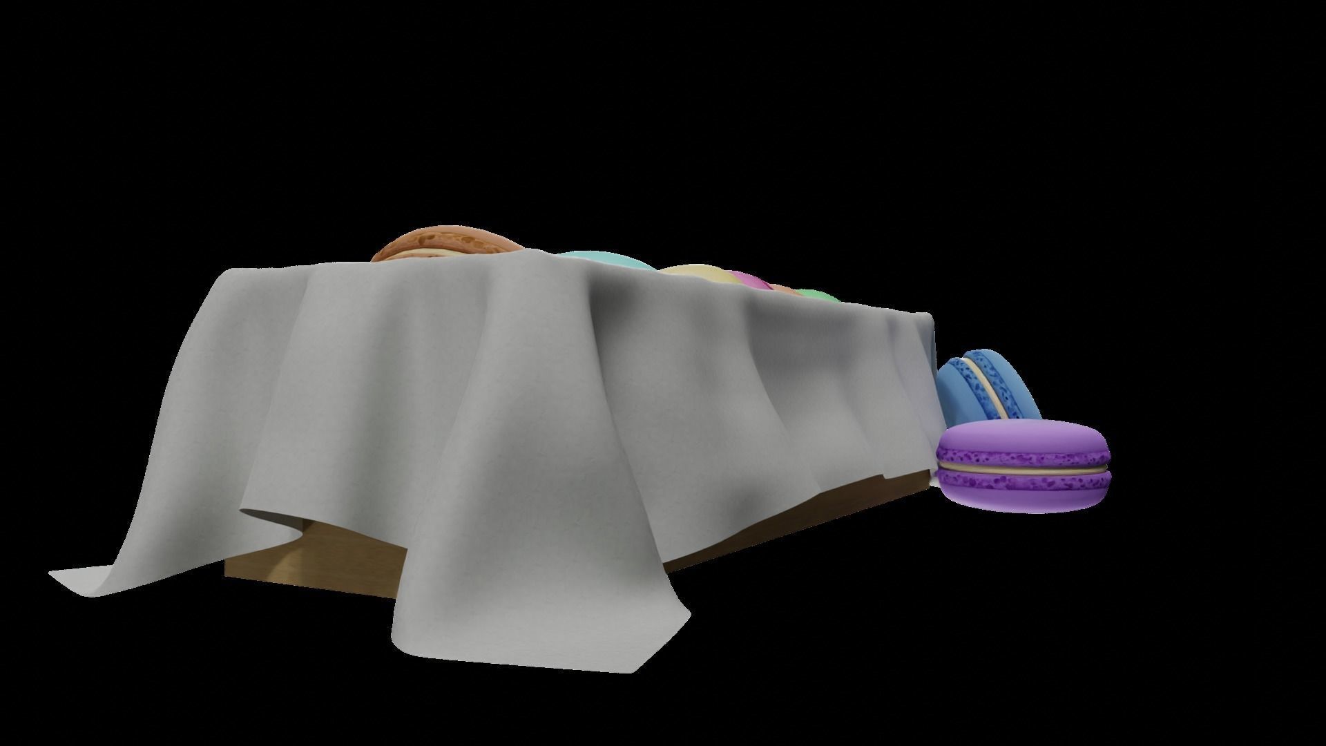 macaroons Low-poly 3D model_18