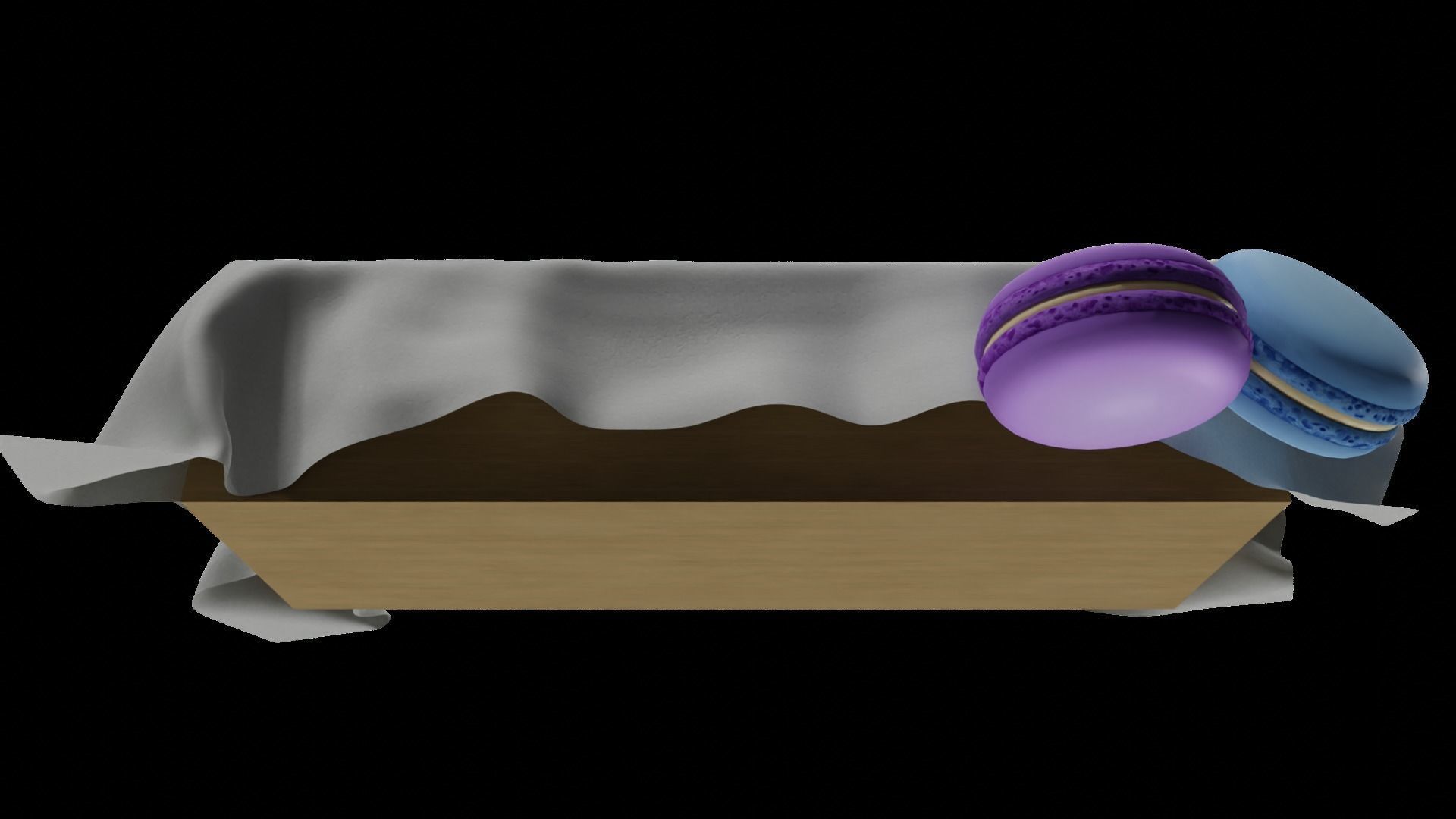 macaroons Low-poly 3D model_44