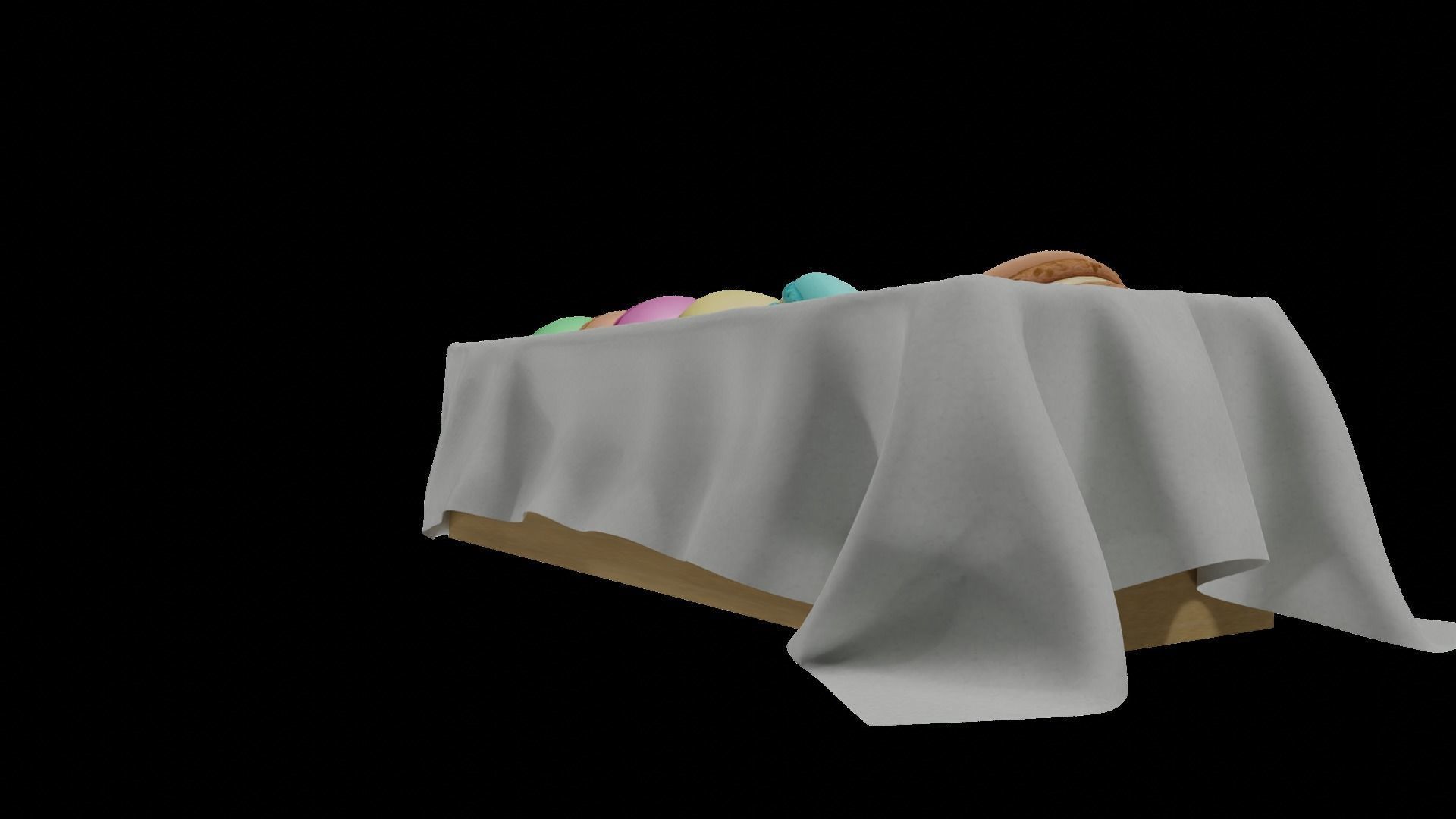 macaroons Low-poly 3D model_15