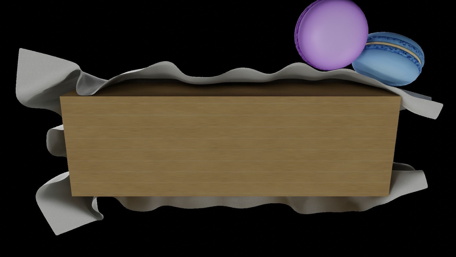 macaroons Low-poly 3D model_41