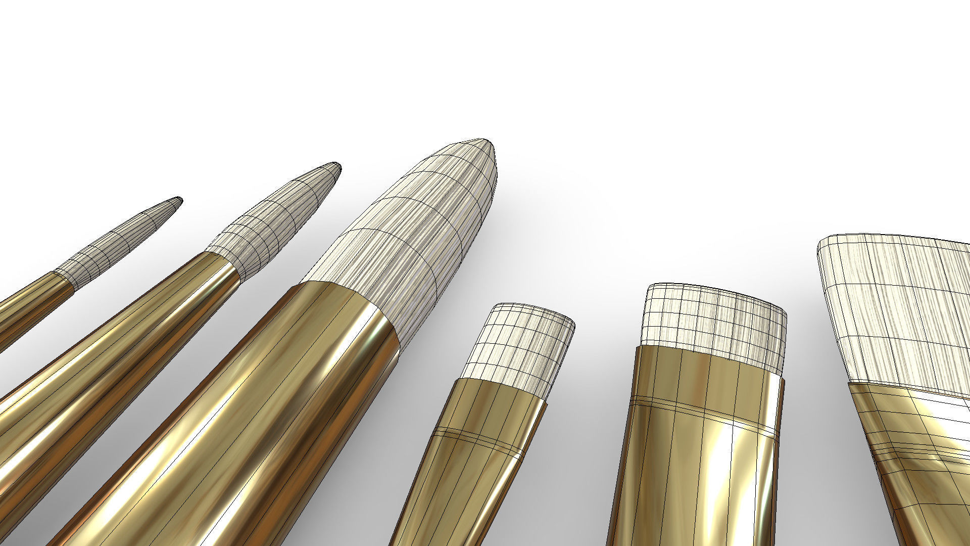 Paintbrush Set painting brush - person Low-poly 3D model_6