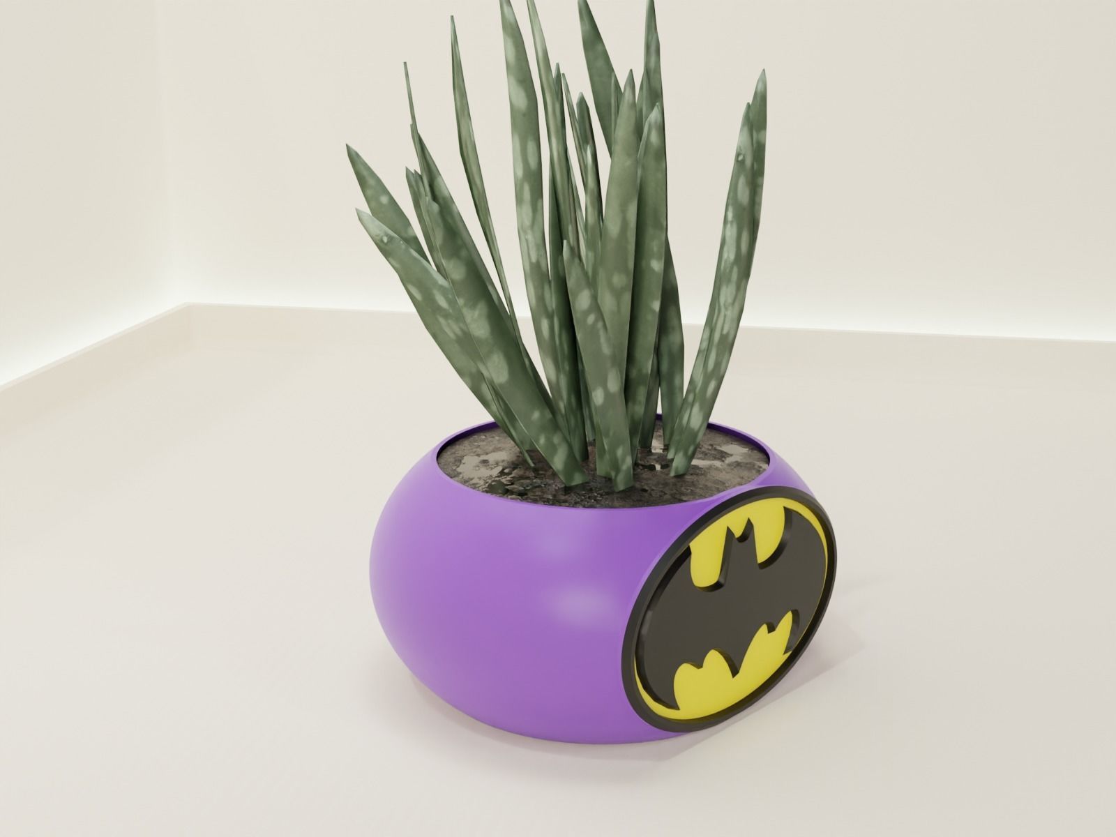 Batman plant pot holder 70 3D print model_2