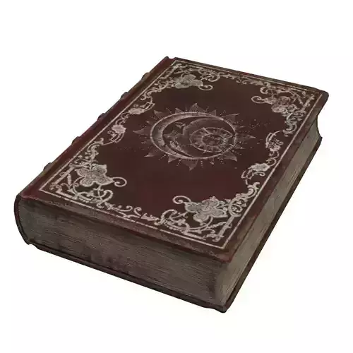Magic Old Book Animated Low-poly 3D model