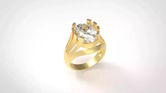 Model 338  Solitaire Big Stone 55 EU Size 