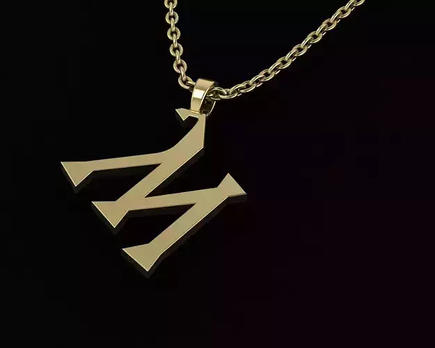 letter M pendant