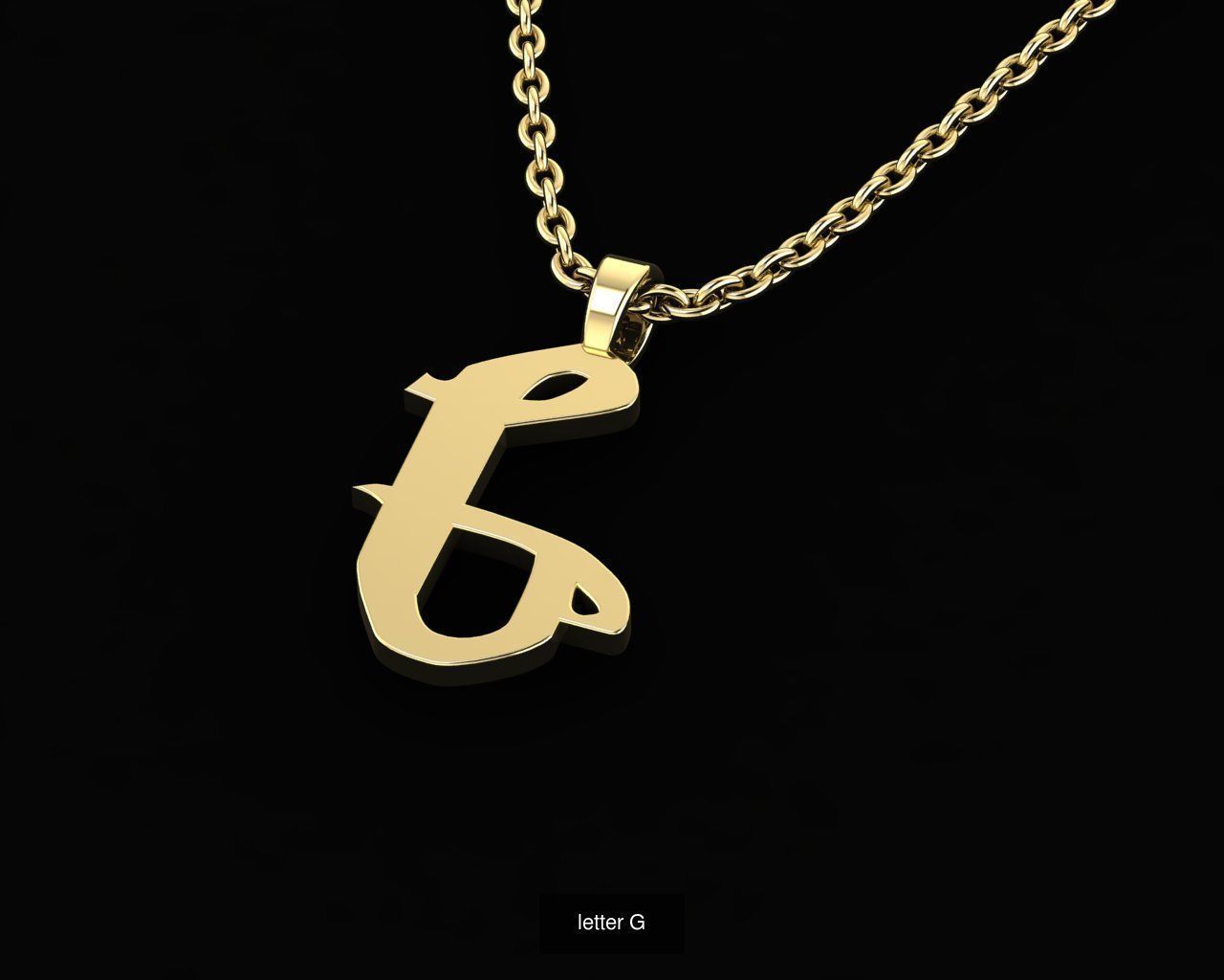 Alphabet in Harry Potter style 3D Model Collection_20