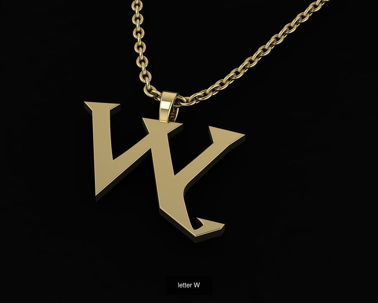 Alphabet in Harry Potter style 3D Model Collection_11