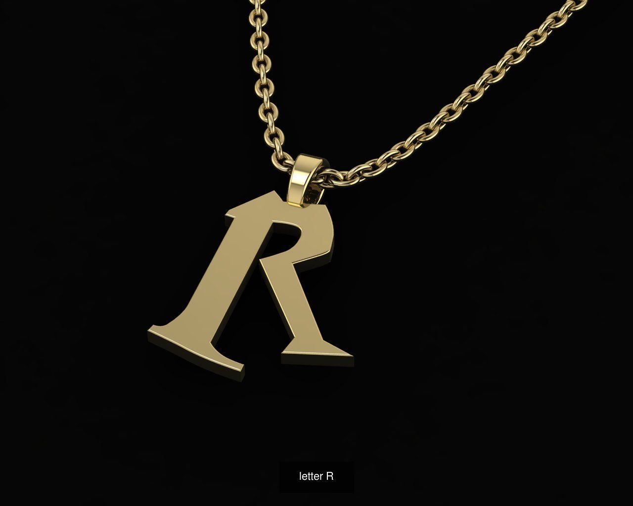 Alphabet in Harry Potter style 3D Model Collection_12