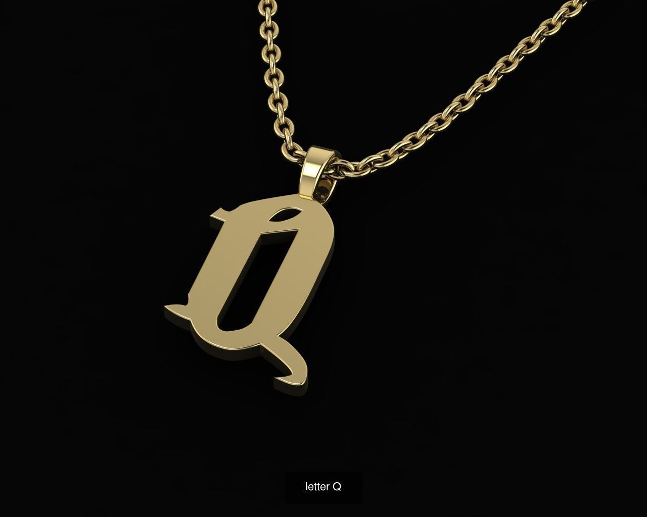 Alphabet in Harry Potter style 3D Model Collection_10