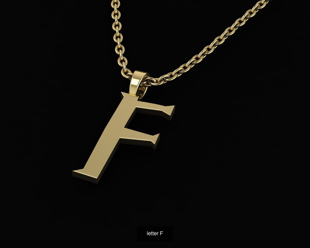 Alphabet in Harry Potter style 3D Model Collection_9