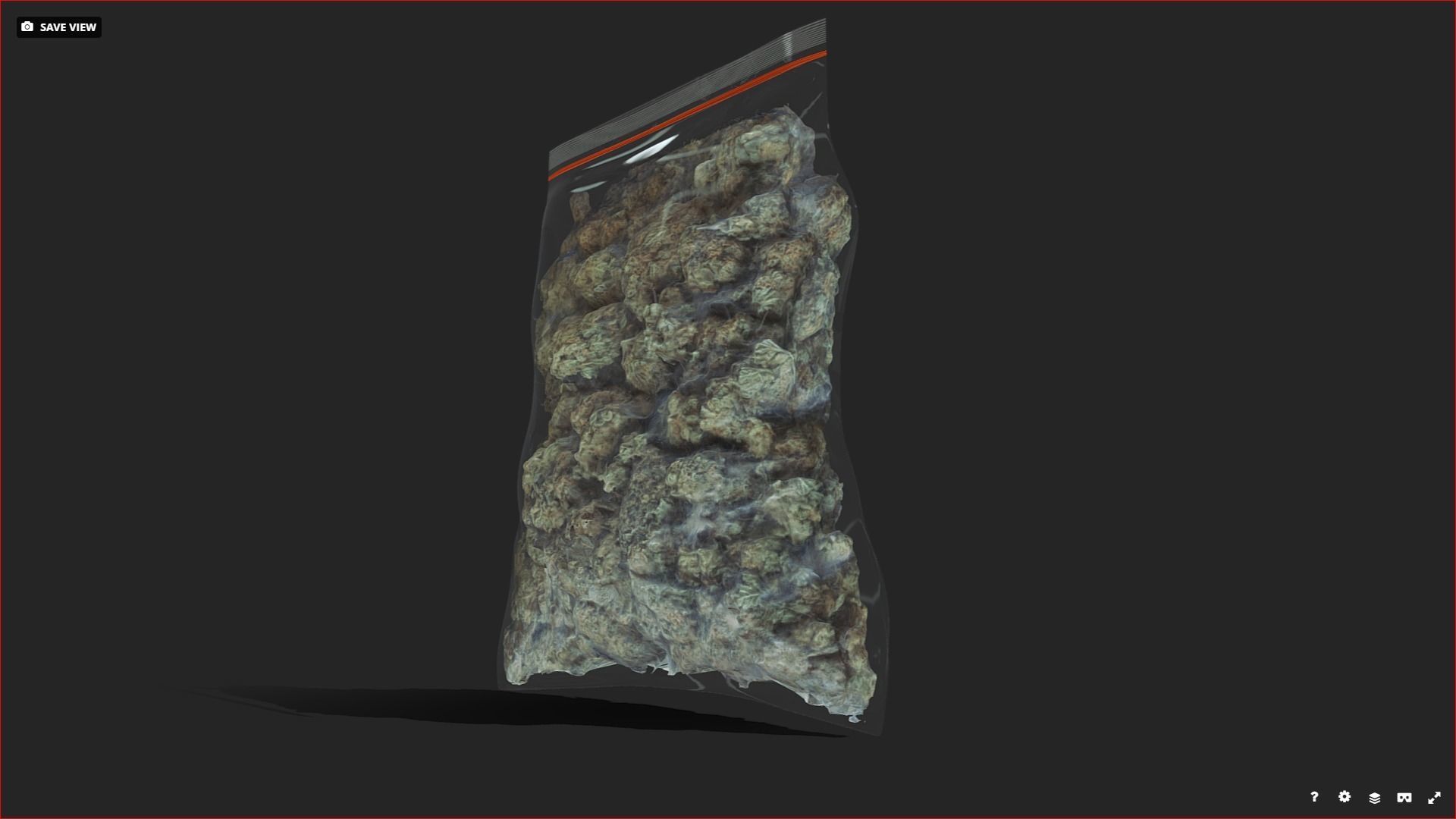 Large Weed Bag Low-poly 3D model_4