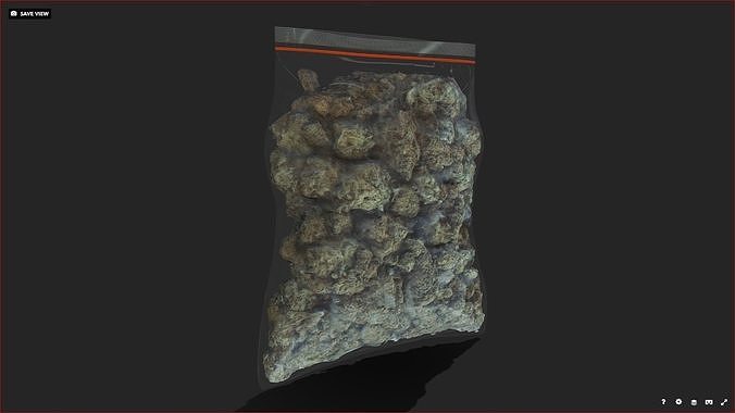 Large Weed Bag Low-poly 3D model