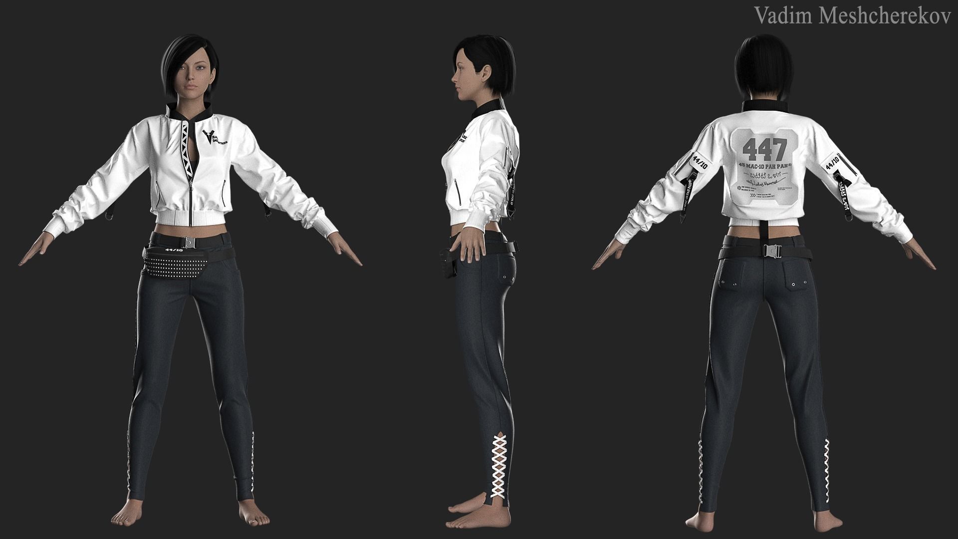 Modern Female Outfit 6 3D model_1